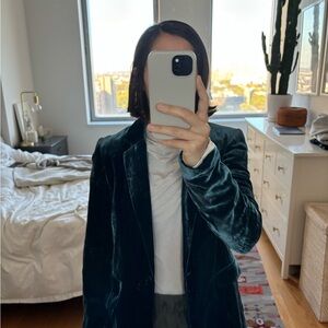 Blue Velvet Women’s Massimo Dutti Blazer